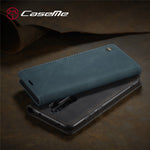 CASEME 013 Series Auto-absorbed Leather Wallet Stand Case Phone Shell for Xiaomi Redmi Note 8 Pro