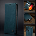 CASEME 013 Series Auto-absorbed Leather Wallet Stand Phone Covering Case for Xiaomi Redmi Note 8