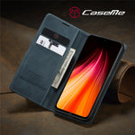 CASEME 013 Series Auto-absorbed Leather Wallet Stand Phone Covering Case for Xiaomi Redmi Note 8