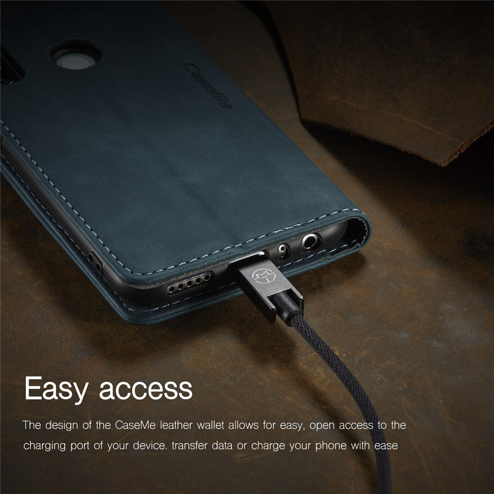CASEME 013 Series Auto-absorbed Leather Wallet Stand Phone Covering Case for Xiaomi Redmi Note 8