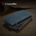 CASEME 013 Series Auto-absorbed Leather Wallet Stand Phone Covering Case for Xiaomi Redmi Note 8