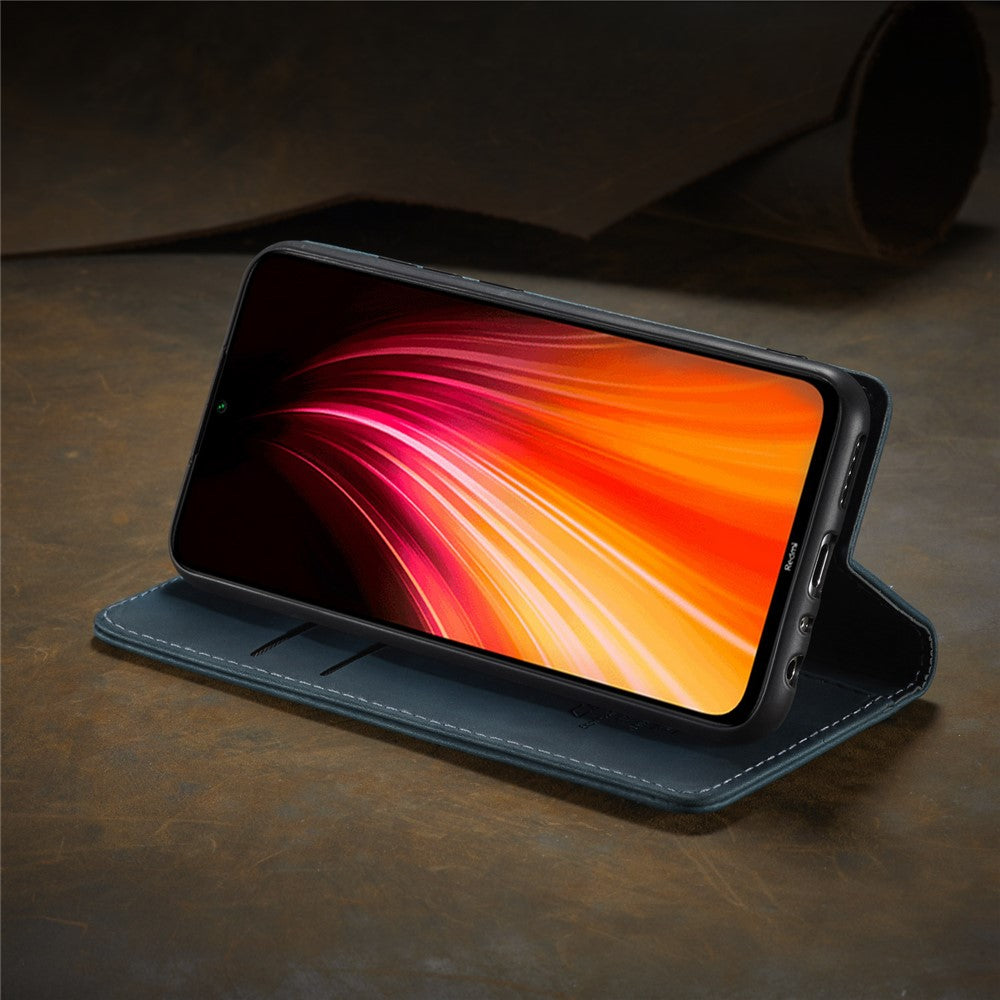 CASEME 013 Series Auto-absorbed Leather Wallet Stand Phone Covering Case for Xiaomi Redmi Note 8