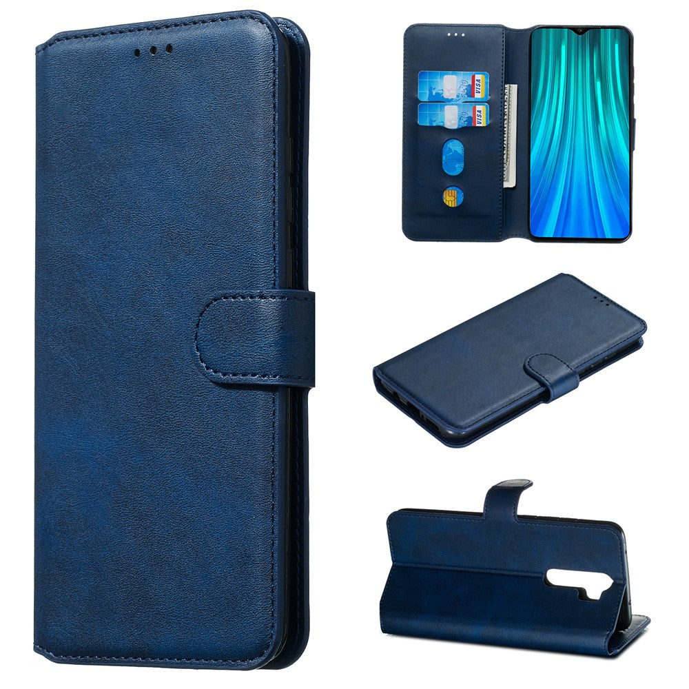 For Xiaomi Redmi Note 8 Pro Solid Color Wallet Magnetic Leather Cover
