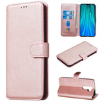 For Xiaomi Redmi Note 8 Pro Solid Color Wallet Magnetic Leather Cover