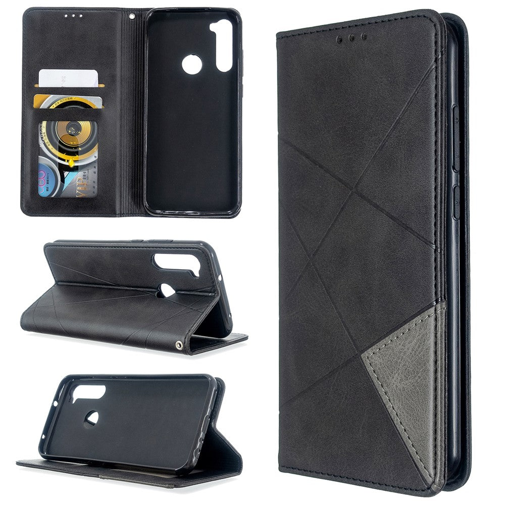 Geometric Pattern Stand Leather Card Holder Case for Xiaomi Redmi Note 8T