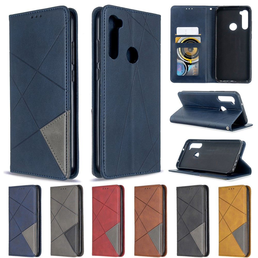 Geometric Pattern Stand Leather Card Holder Case for Xiaomi Redmi Note 8T