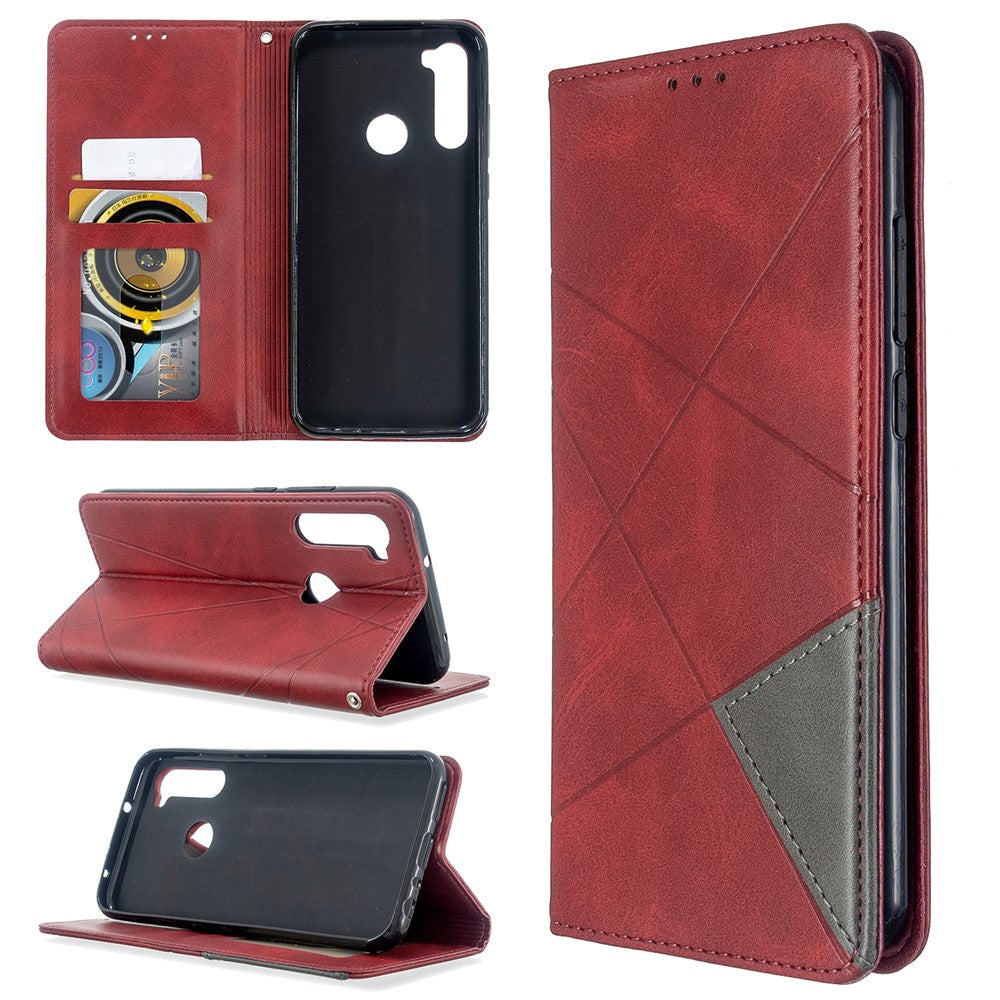 Geometric Pattern Stand Leather Card Holder Case for Xiaomi Redmi Note 8T