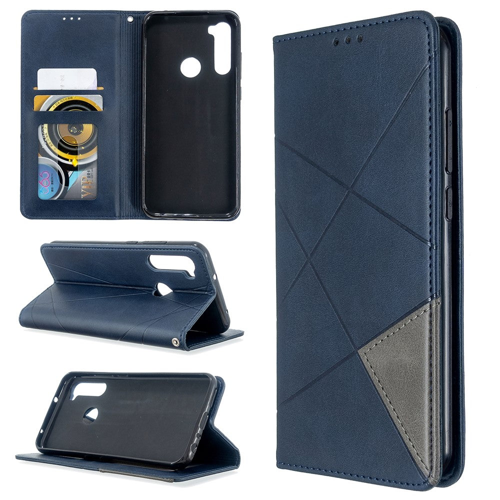 Geometric Pattern Stand Leather Card Holder Case for Xiaomi Redmi Note 8T