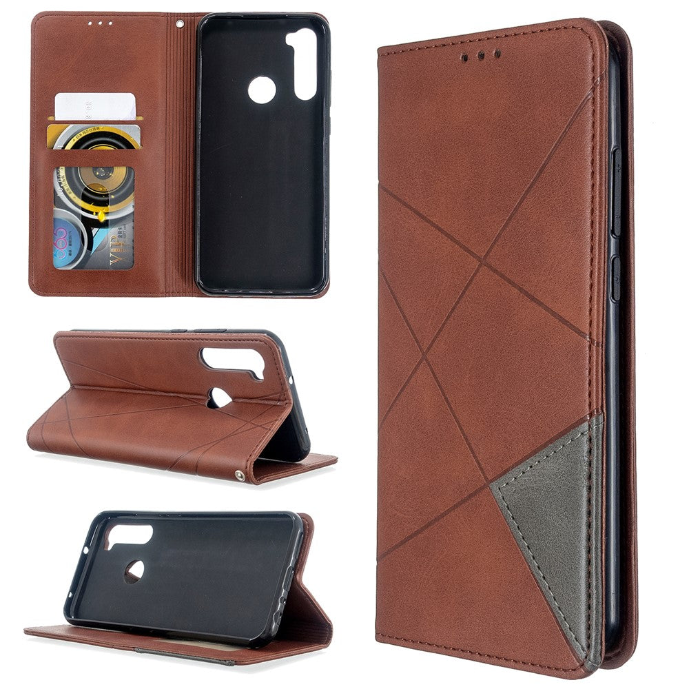 Geometric Pattern Stand Leather Card Holder Case for Xiaomi Redmi Note 8T