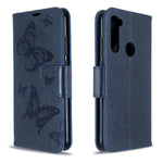 Imprint Butterfly Wallet Leather Stand Case for Xiaomi Redmi Note 8T