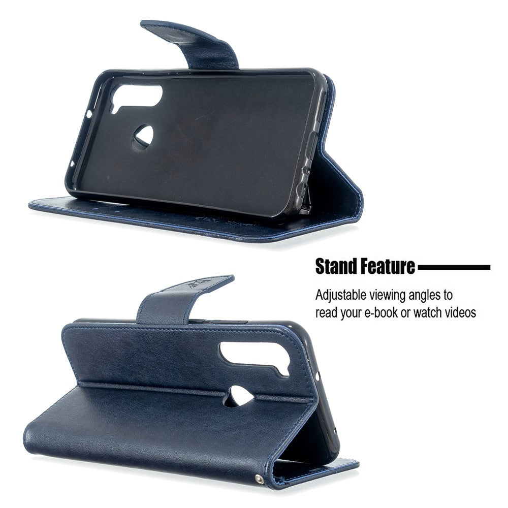 Imprint Butterfly Wallet Leather Stand Case for Xiaomi Redmi Note 8T
