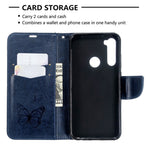 Imprint Butterfly Wallet Leather Stand Case for Xiaomi Redmi Note 8T