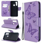 Imprint Butterfly Wallet Leather Stand Case for Xiaomi Redmi Note 8T