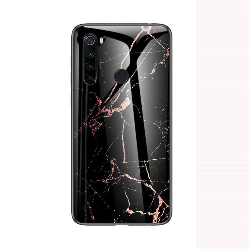 Marble Texture Tempered Glass + PC + TPU Phone Case for Xiaomi Redmi Note 8T