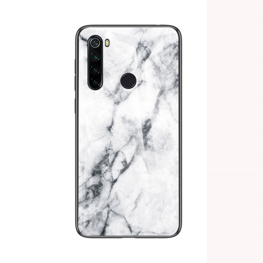 Marble Texture Tempered Glass + PC + TPU Phone Case for Xiaomi Redmi Note 8T