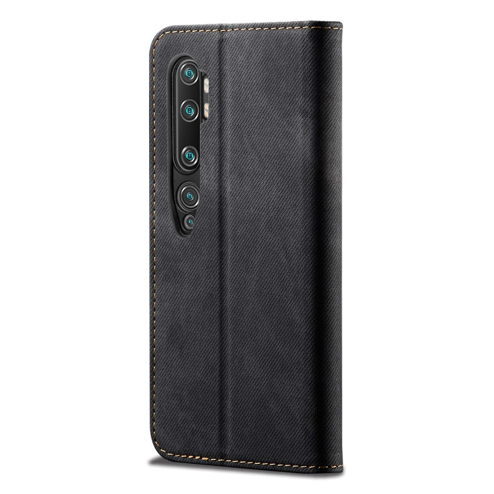Retro Style Jeans Cloth Leather Wallet Case for Xiaomi Mi CC9 Pro / Mi Note 10 / Mi Note 10 Pro