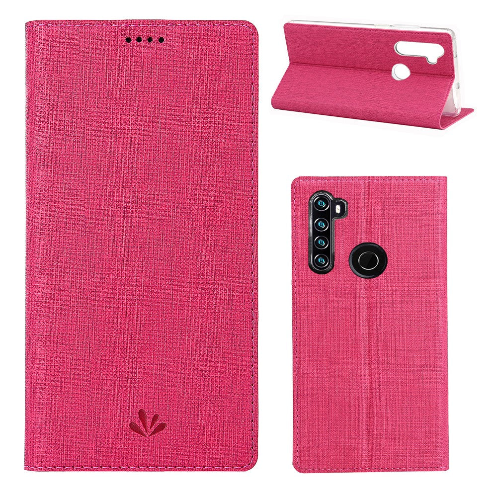VILI DMX Cross Texture Stand Leather Case with Card Slot for Xiaomi Redmi Note 8T
