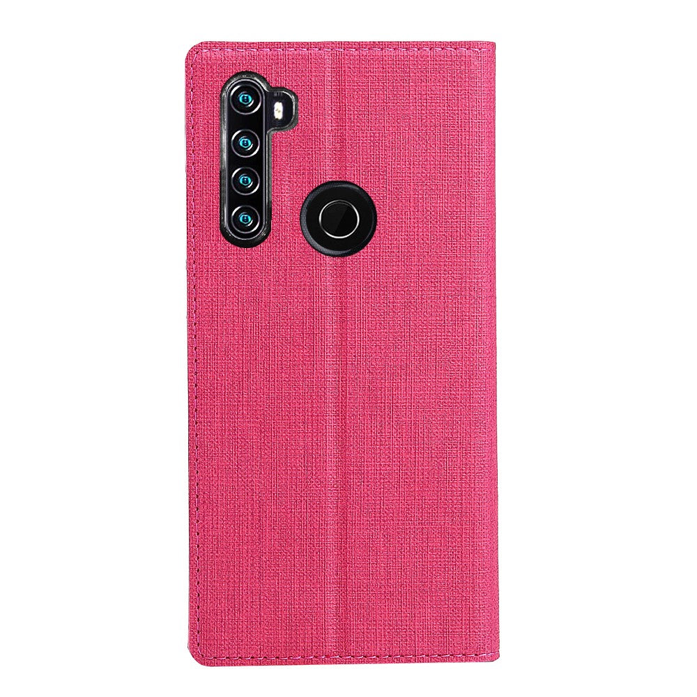 VILI DMX Cross Texture Stand Leather Case with Card Slot for Xiaomi Redmi Note 8T