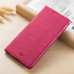 VILI DMX Cross Texture Stand Leather Case with Card Slot for Xiaomi Redmi Note 8T