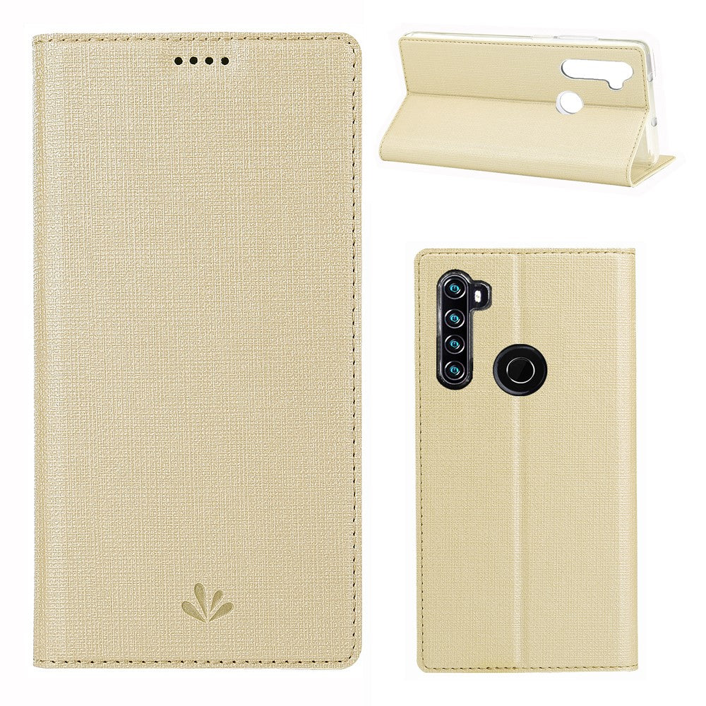 VILI DMX Cross Texture Stand Leather Case with Card Slot for Xiaomi Redmi Note 8T