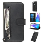For Xiaomi Redmi Note 8T PU Leather Cases with Zipper Pocket Wallet Phone Cover Stand