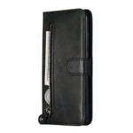 For Xiaomi Redmi Note 8T PU Leather Cases with Zipper Pocket Wallet Phone Cover Stand