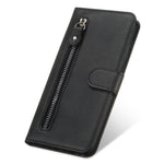 For Xiaomi Redmi Note 8T PU Leather Cases with Zipper Pocket Wallet Phone Cover Stand