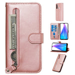 For Xiaomi Redmi Note 8T PU Leather Cases with Zipper Pocket Wallet Phone Cover Stand