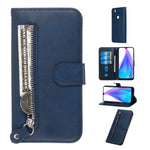 For Xiaomi Redmi Note 8T PU Leather Cases with Zipper Pocket Wallet Phone Cover Stand