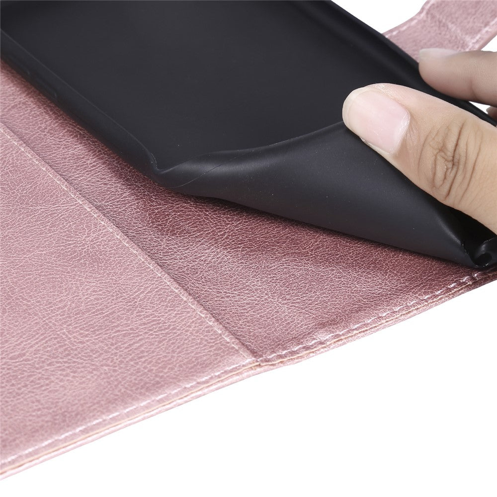 For Xiaomi Mi CC9 Pro / Mi Note 10 / Mi Note 10 Pro Case Solid Color Leather Mobile Cover Wallet Stand with Strap