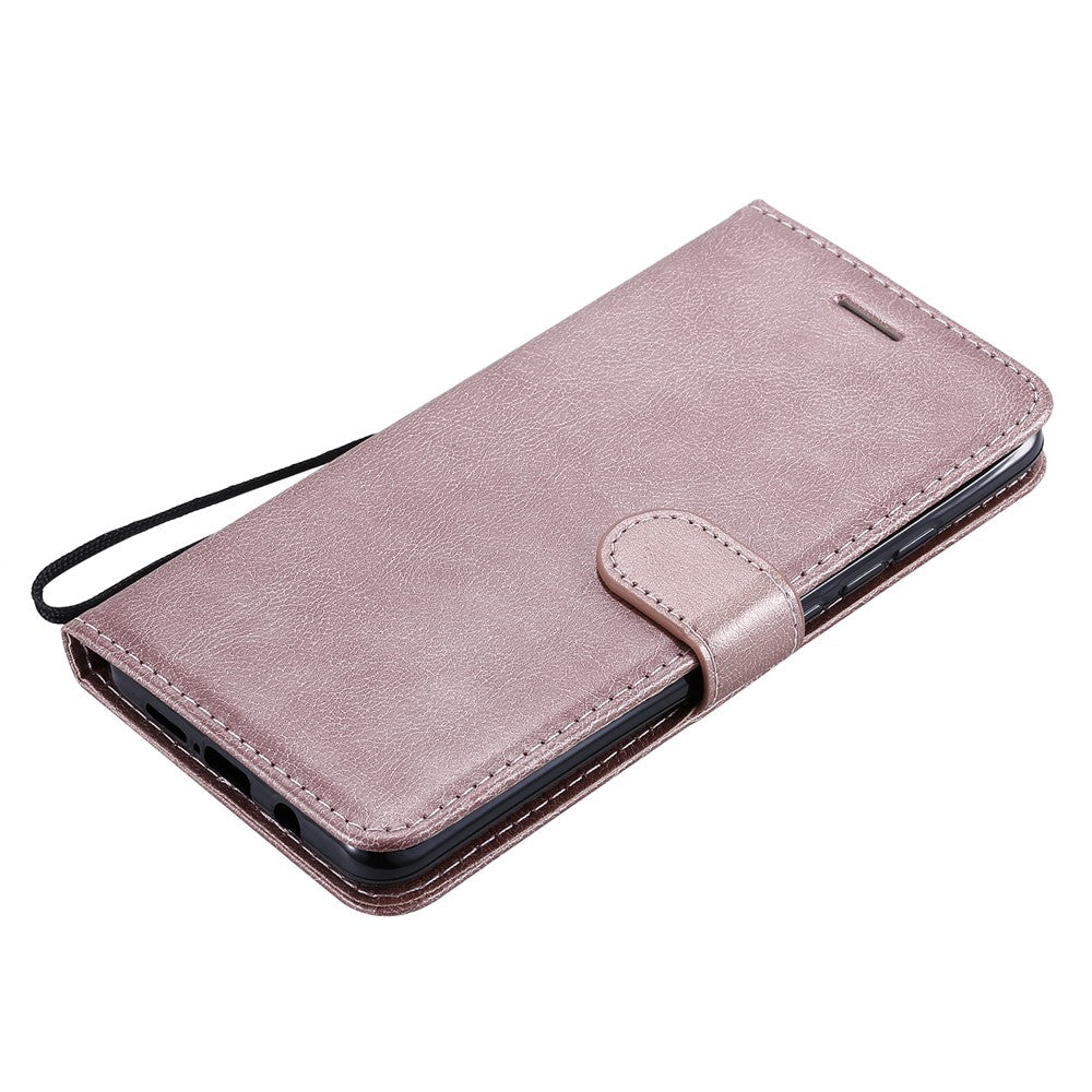 For Xiaomi Mi CC9 Pro / Mi Note 10 / Mi Note 10 Pro Case Solid Color Leather Mobile Cover Wallet Stand with Strap