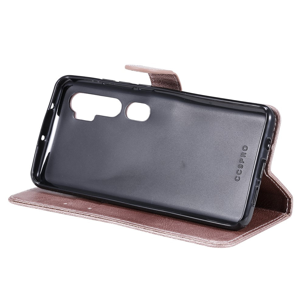 For Xiaomi Mi CC9 Pro / Mi Note 10 / Mi Note 10 Pro Case Solid Color Leather Mobile Cover Wallet Stand with Strap