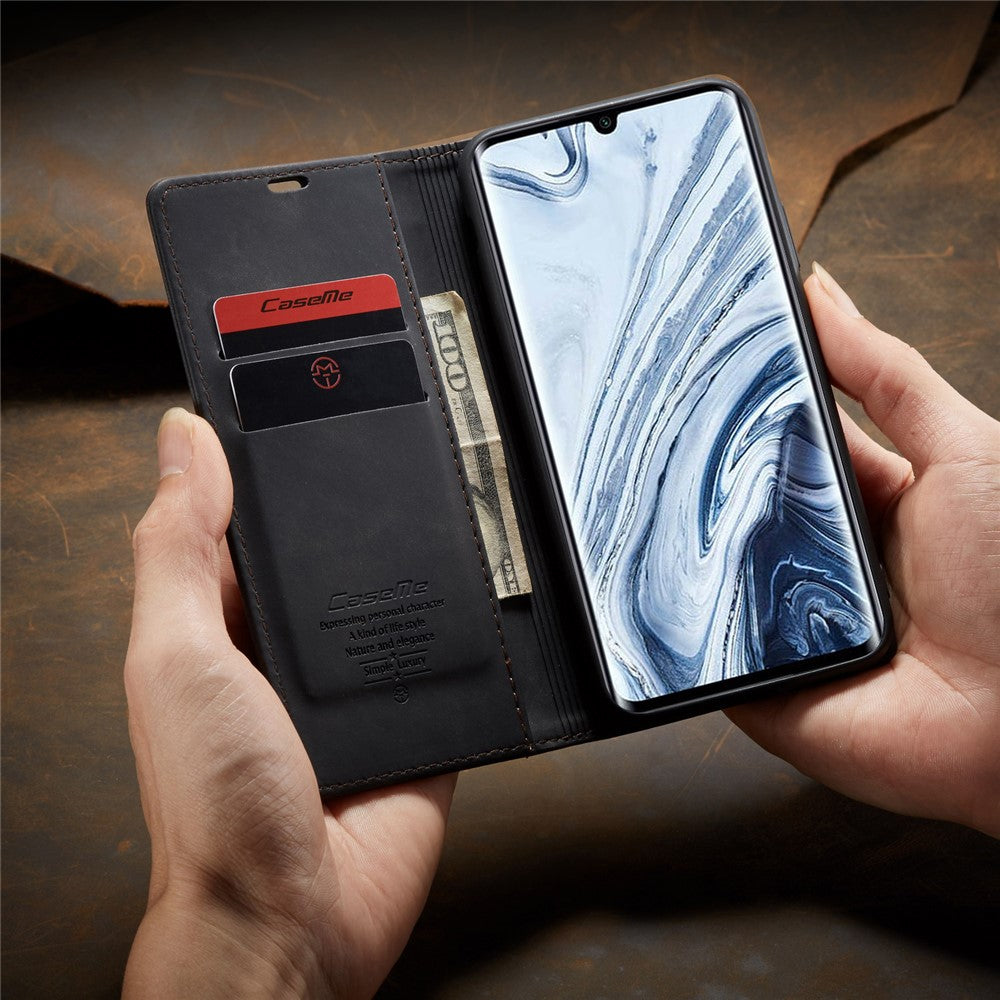 CASEME 013 Series Auto-absorbed Leather Wallet Case for Xiaomi Mi CC9 Pro/Mi Note 10 Pro/Mi Note 10