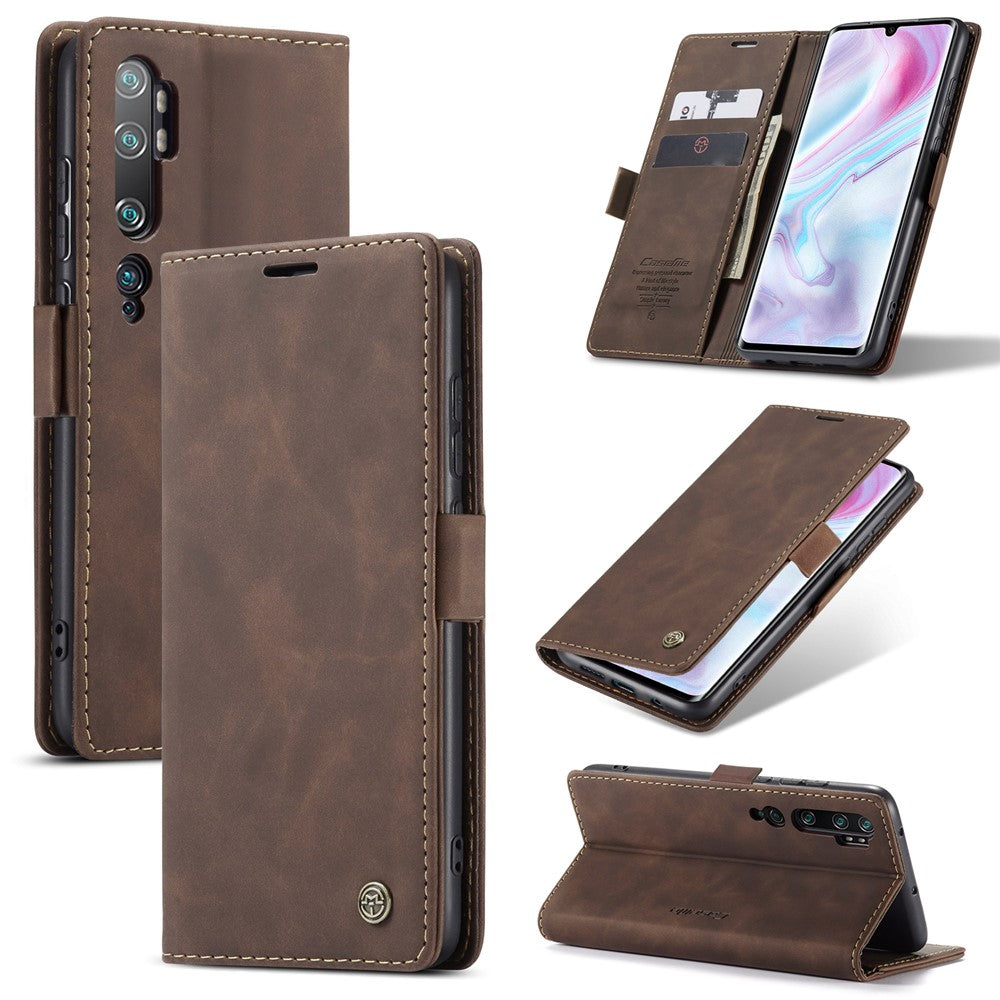 CASEME 013 Series Auto-absorbed Leather Wallet Case for Xiaomi Mi CC9 Pro/Mi Note 10 Pro/Mi Note 10