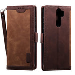 Vintage Splicing Style Wallet Stand Leather Phone Cover for Xiaomi Redmi Note 8 Pro