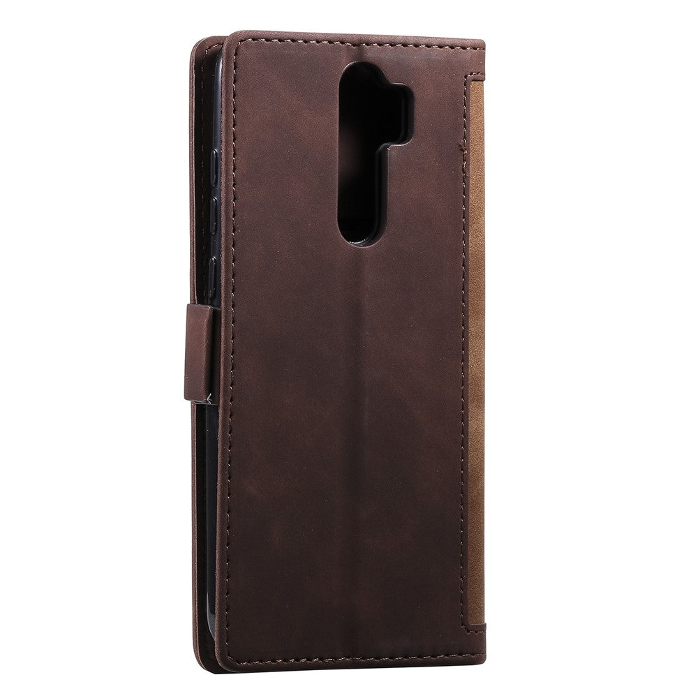 Vintage Splicing Style Wallet Stand Leather Phone Cover for Xiaomi Redmi Note 8 Pro