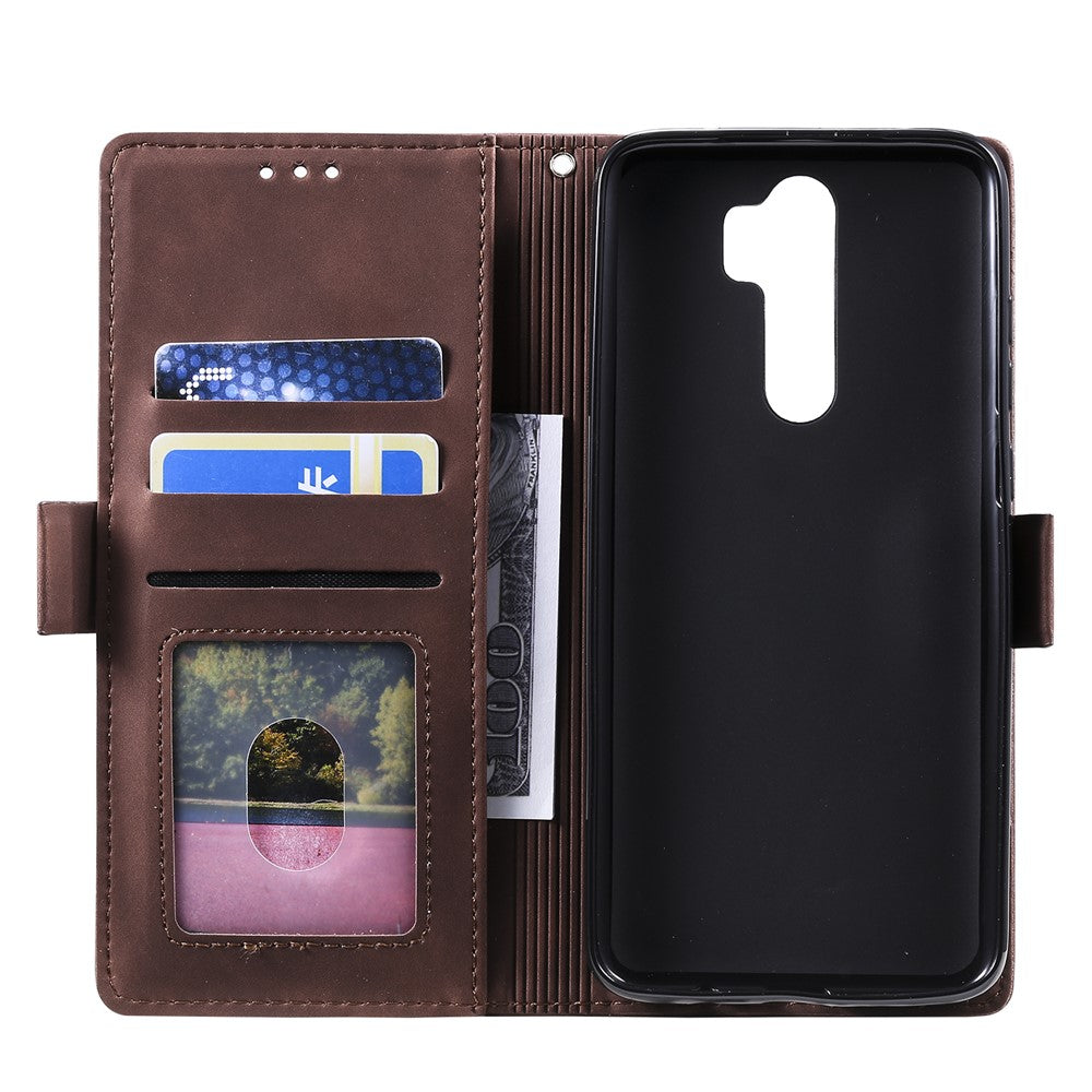 Vintage Splicing Style Wallet Stand Leather Phone Cover for Xiaomi Redmi Note 8 Pro