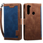 Vintage Splicing Style Wallet Stand Leather Phone Cover for Xiaomi Redmi Note 8T
