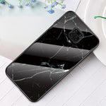 Marble Texture Tempered Glass + PC + TPU Hybrid Shell Case for Xiaomi Redmi Note 9S