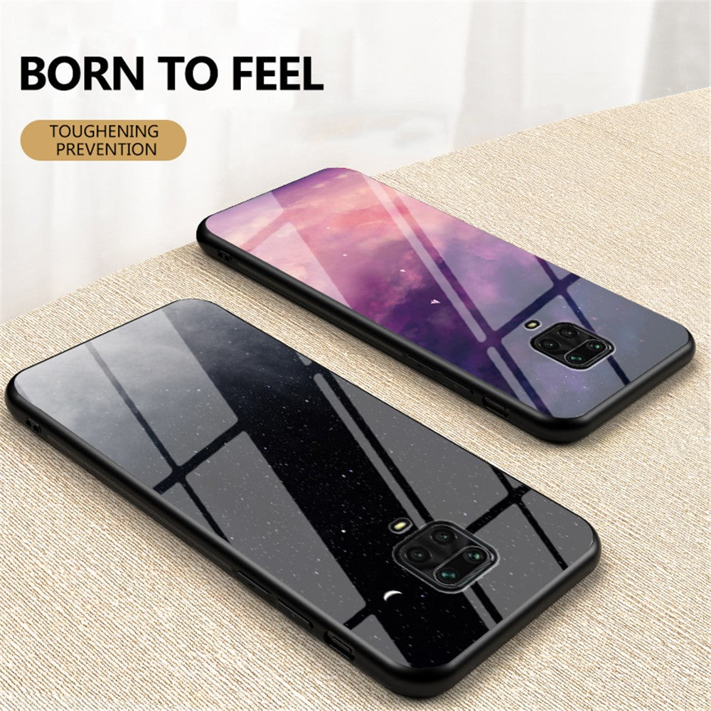 Starry Sky Tempered Glass + PC + TPU Hybrid Shell for Xiaomi Redmi Note 9S