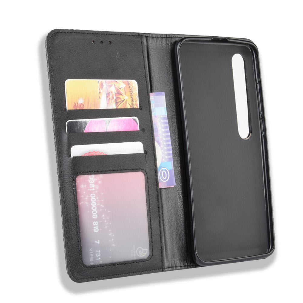 Auto-absorbed Retro Leather Wallet Case Shell for Xiaomi Mi 10 5G/Mi 10 Pro 5G