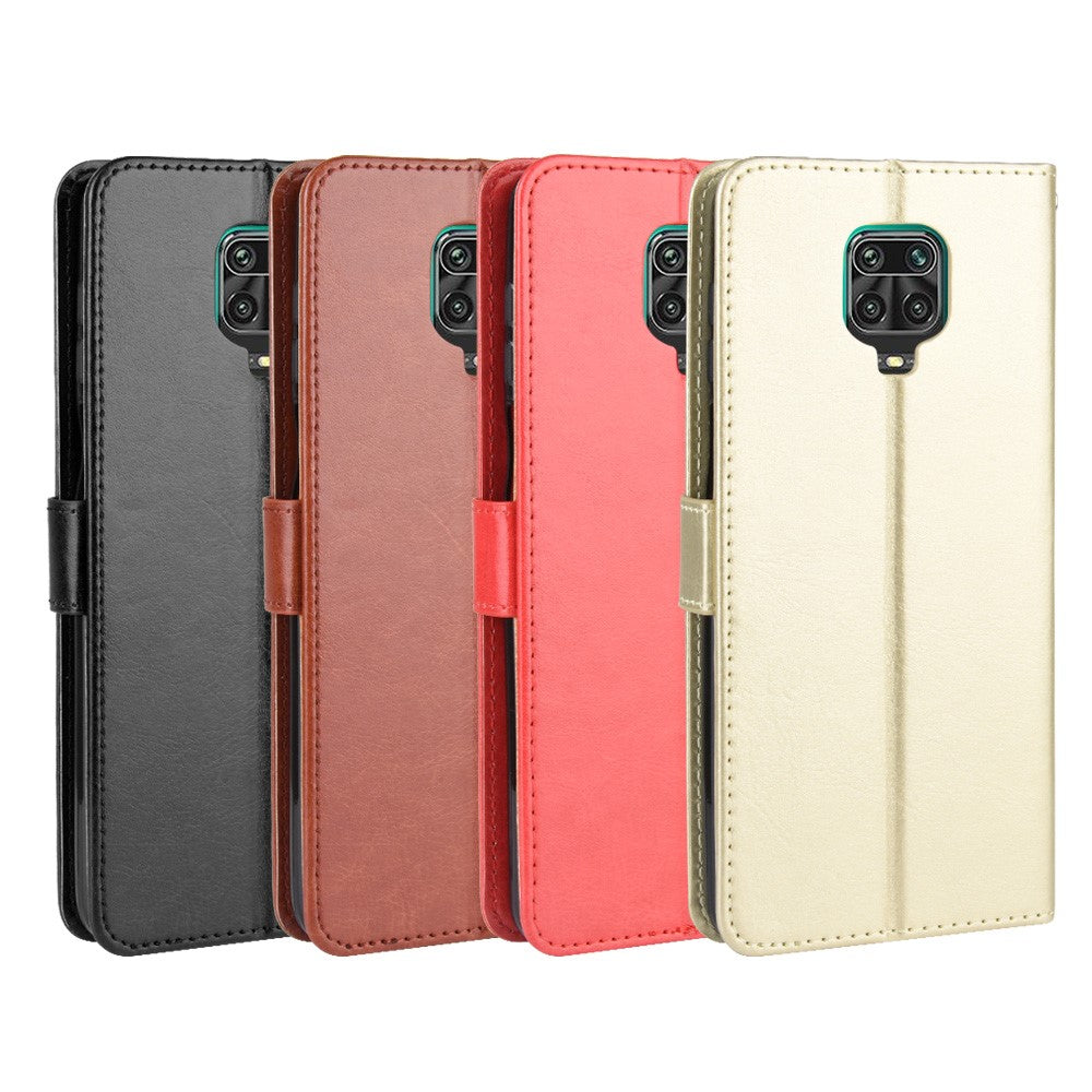 Crazy Horse Surface Leather Phone Case for Xiaomi Redmi Note 9S/Redmi Note 9 Pro/Redmi Note 9 Pro Max