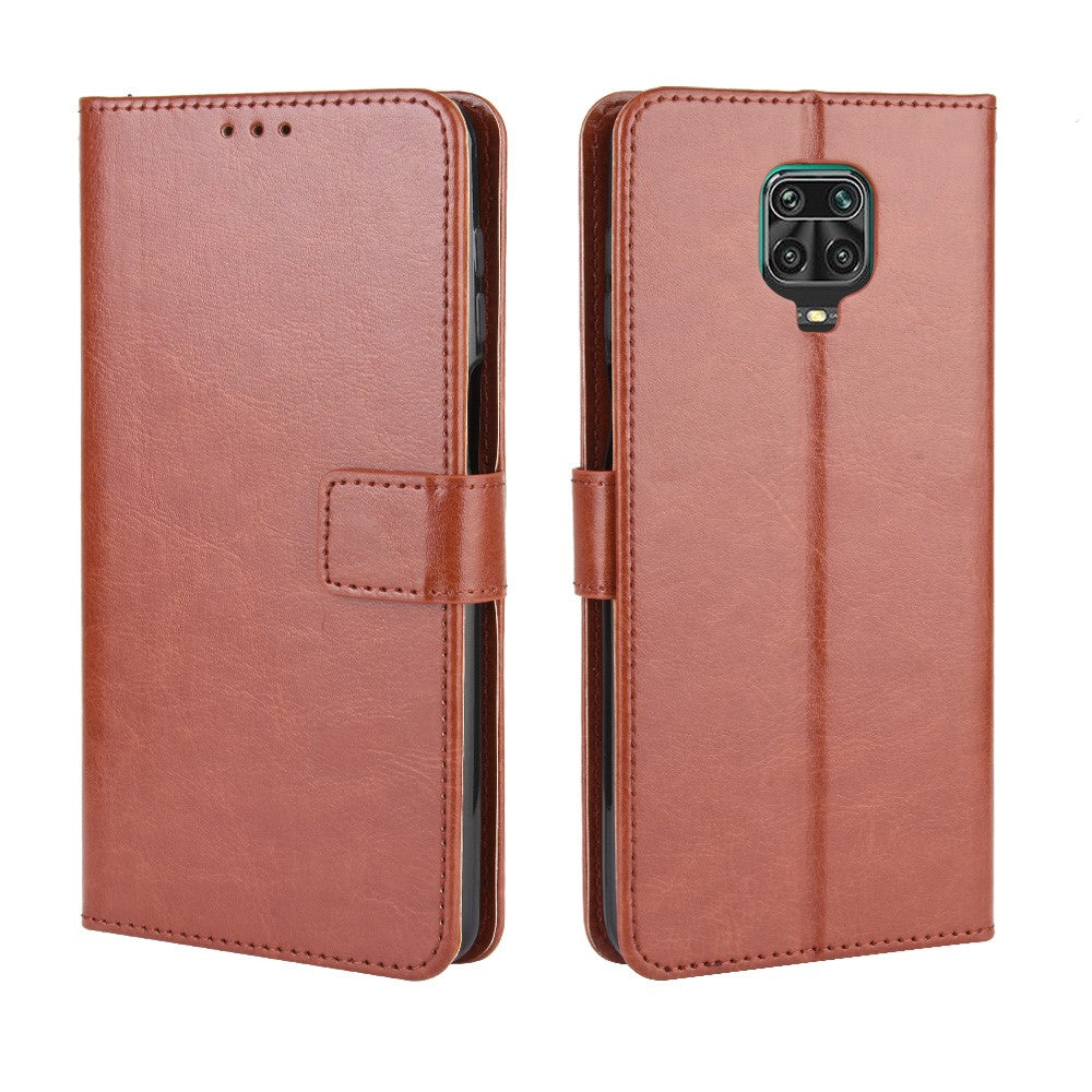 Crazy Horse Surface Leather Phone Case for Xiaomi Redmi Note 9S/Redmi Note 9 Pro/Redmi Note 9 Pro Max