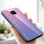 Gradient Color Tempered Glass + PC + TPU Hybrid Protection Cover for Xiaomi Redmi Note 9S/ Note 9 Pro/ Note 9 Pro Max/ Poco M2 Pro