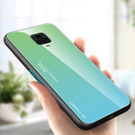 Gradient Color Tempered Glass + PC + TPU Hybrid Protection Cover for Xiaomi Redmi Note 9S/ Note 9 Pro/ Note 9 Pro Max/ Poco M2 Pro