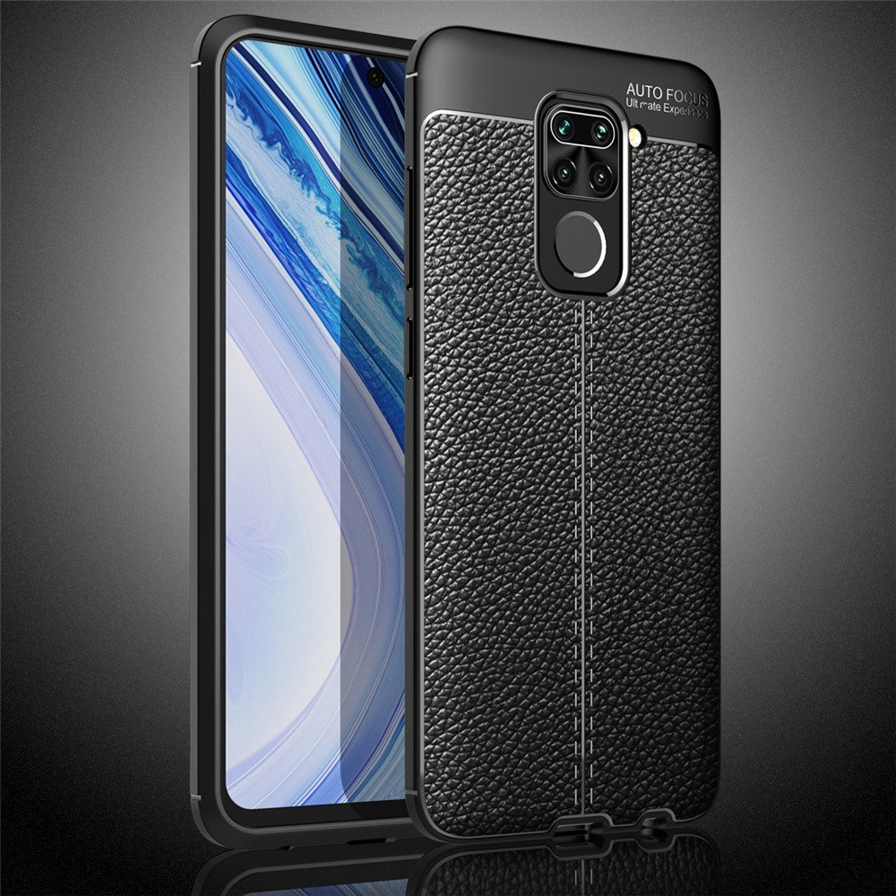 Litchi Texture TPU Shell Cover for Xiaomi Redmi Note 9 (MTK Helio G85)