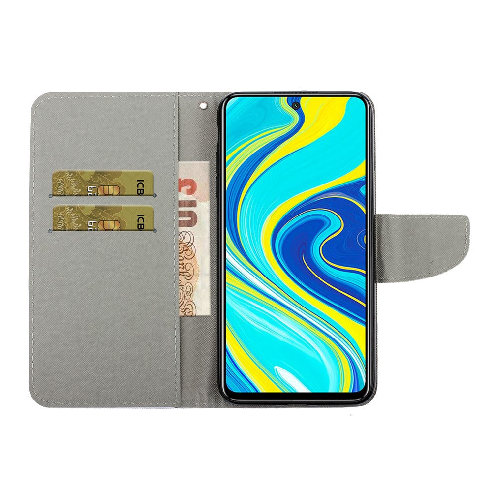 Pattern Printing Stand Leather Wallet Cover for Xiaomi Redmi Note 9 Pro/9 Pro Max/9S