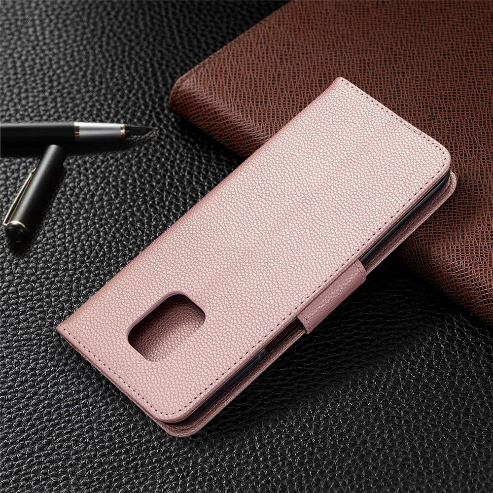 Litchi Skin Wallet Leather Stand Case for Xiaomi Redmi Note 9 Pro Max/Redmi Note 9S/Redmi Note 9 Pro