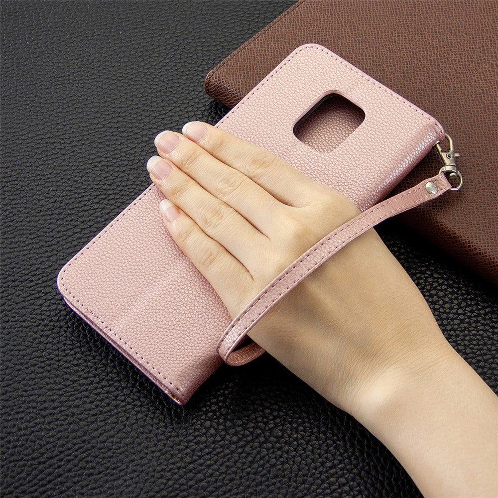 Litchi Skin Wallet Leather Stand Case for Xiaomi Redmi Note 9 Pro Max/Redmi Note 9S/Redmi Note 9 Pro