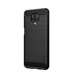 MOFI Carbon Fiber Texture Brushed TPU Shell Case for Xiaomi Redmi Note 9S/Note 9 Pro